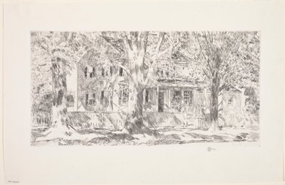 Huis aan Main Street, East Hampton door Childe Frederick Hassam