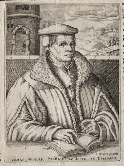 Portret van Thomas Münzer door Christoffel van Sichem