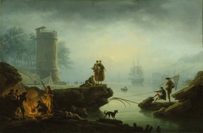 Ochtend, 1760 door Claude Joseph Vernet