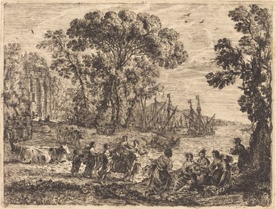 Europa en de Stier door Claude Lorrain