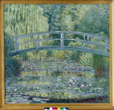 De vijver met waterlelies, groene harmonie door Claude Monet