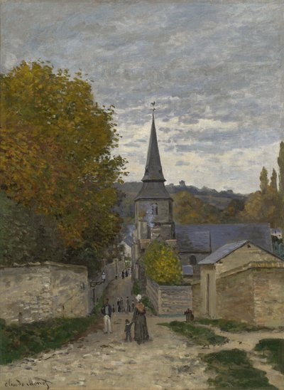 Straat in Sainte-Adresse, 1867 door Claude Monet