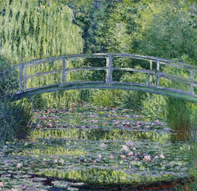 De Waterlelievijver: Groene Harmonie, 1899 door Claude Monet