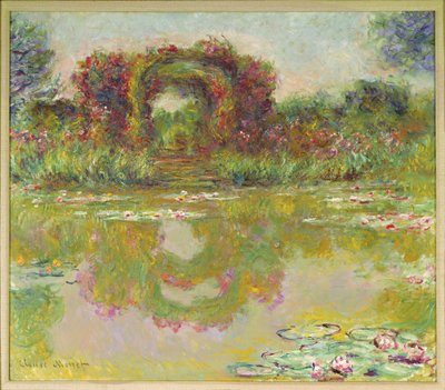 De bogen van rozen, Giverny door Claude Monet