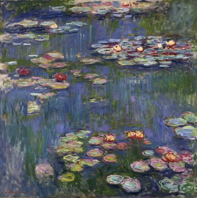 Waterlelies, 1916 door Claude Monet