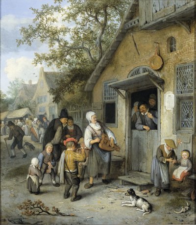 Dorpskermis door Cornelis Dusart