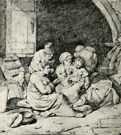 Nederlandse boerenfamilie door Cornelis Pietersz Bega