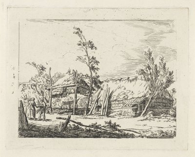 Boerderij met hooiberg door Cornelis de Kruyff