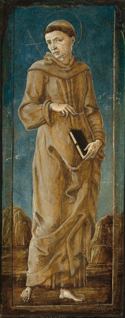 Sint Franciscus (detail), ca. 1470-1480 door Cosmè Tura