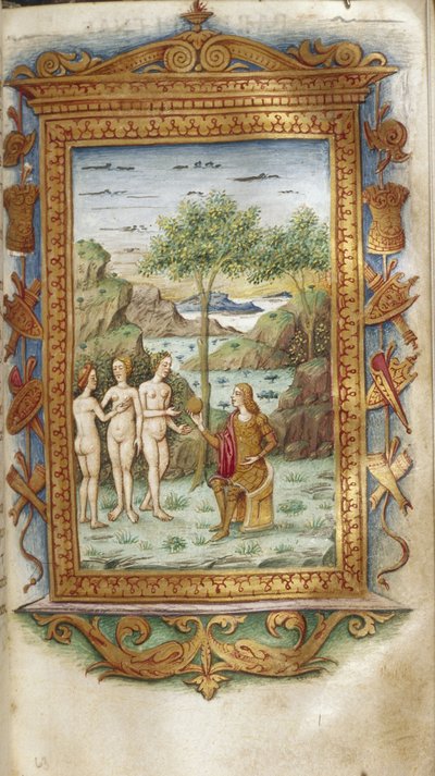 Het oordeel van Parijs, 1485-1499 door Cristoforo Majorana