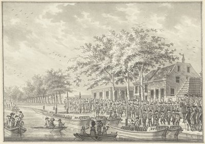 Vertrek van de Amsterdammers naar Utrecht, 1787 door Daniël Kerkhoff