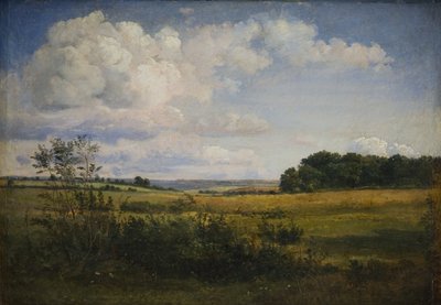 Landschap met Zonovergoten Wolken door Dankvart Dreyer