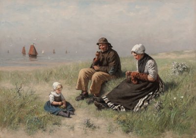 Op het zand in Scheveningen door David Adolph Constant Artz