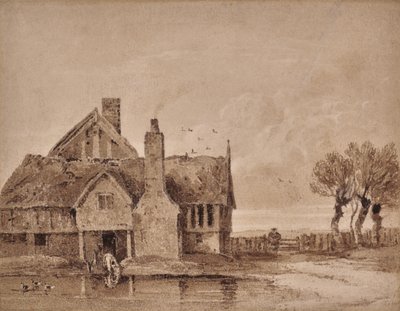 Studie van een boerderij door David Cox