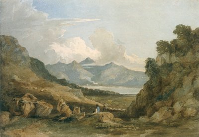 Snowdon, ca. 1810 door David Cox the elder