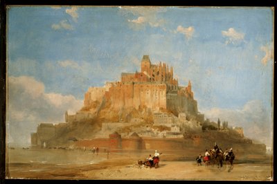 Mont St. Michel vanaf de zandbanken, 1848 door David Roberts