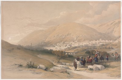 Nablus Oud Sichem door David Roberts