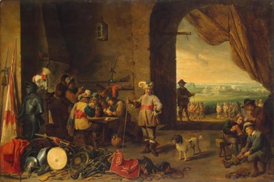 Wachtruimte door David Teniers the Younger