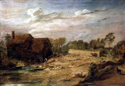 Schapen wassen in Wiltshire door David Wilkie