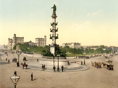 De Praterstern, Wenen, Oostenrijk-Hongarije, ca. 1900 door Detroit Publishing Co.