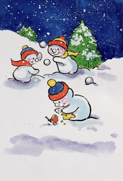 Kleine Sneeuwmannen Sneeuwballen, 1996 door Diane Matthes