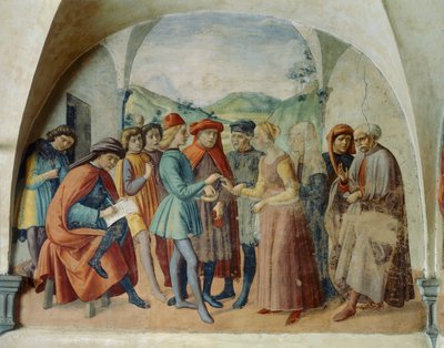 De Bruidsschat, ca.1450-1500 door Domenico Ghirlandaio