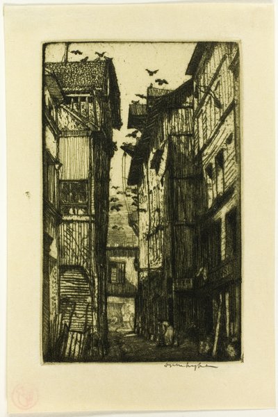 Ruelle des Pigeons, Rouen door Donald Shaw MacLaughlan