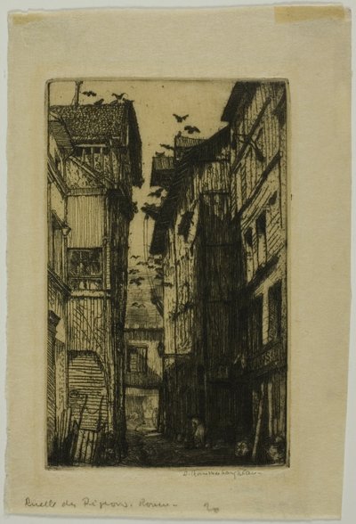 Ruelle des Pigeons, Rouen door Donald Shaw MacLaughlan