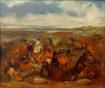 De slag bij Poitiers door Edgar Degas