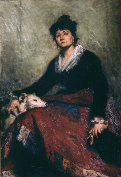 Portret van Diana Vernon, 1876 door Edouard Agneessens