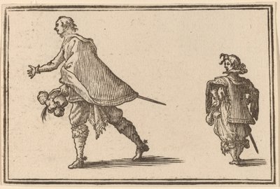 Heer en zijn page door Edouard Eckman after Jacques Callot