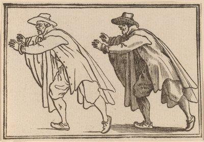 Man die abrupt beweegt door Edouard Eckman after Jacques Callot