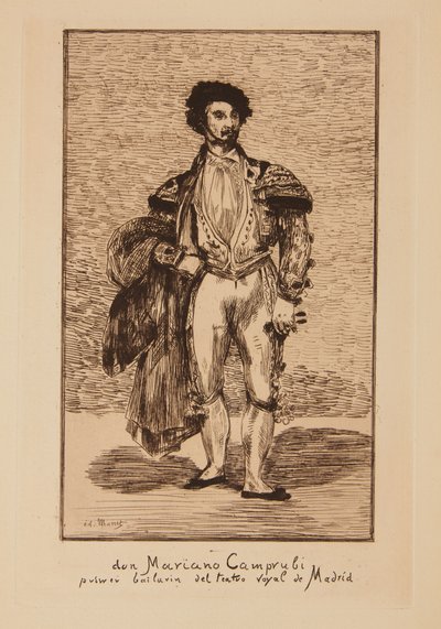 De danser (Mariano Caprubi) door Édouard Manet