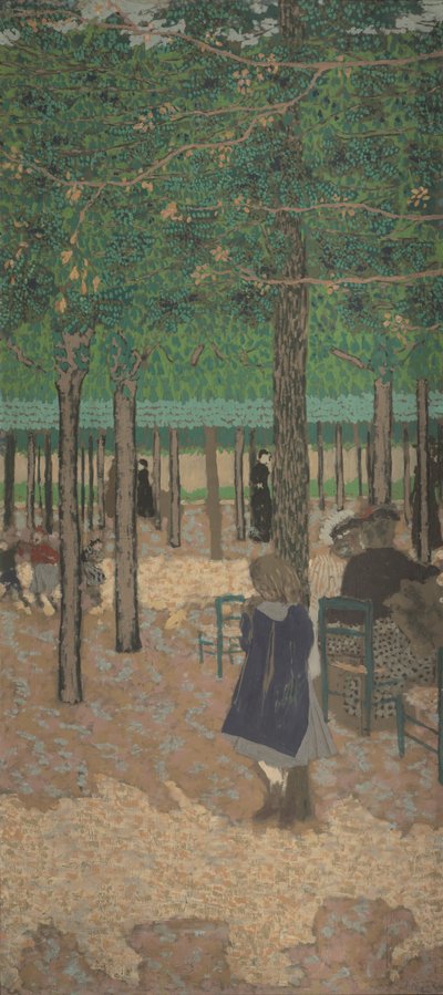 Onder de bomen (uit "De openbare tuinen") door Edouard Vuillard