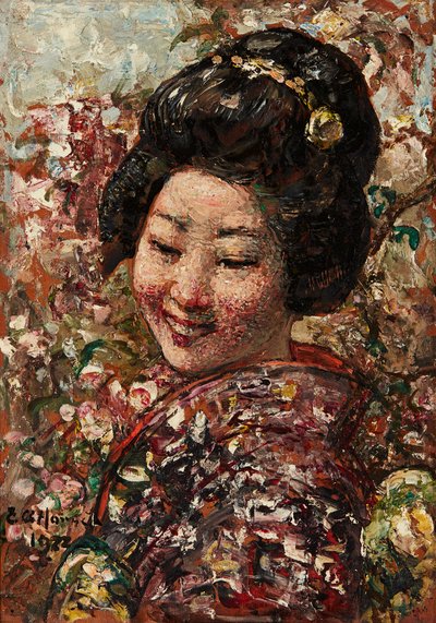 Japans meisje door Edward Atkinson Hornel