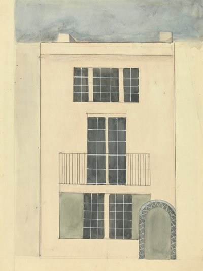 Verhoging van een huis door Edward Francis Burney