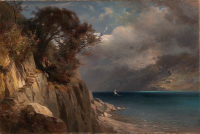 Meer scène, 1875 door Edward L. Custer