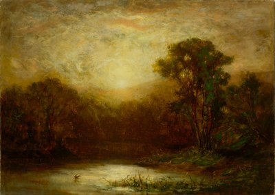 Zonsondergang, ca. 1875-1880 door Edward Mitchell Bannister