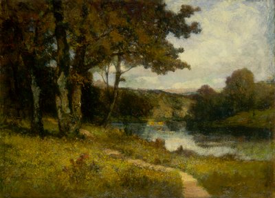 Naamloos landschap, bomen bij rivier, 1891 door Edward Mitchell Bannister