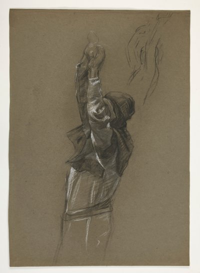 Figurenstudie voor Koning Arthur door Edwin Austin Abbey