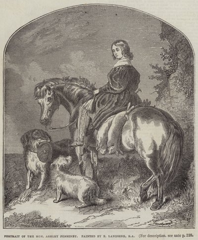 Portret van Honourable Ashley Ponsonby door Edwin Landseer