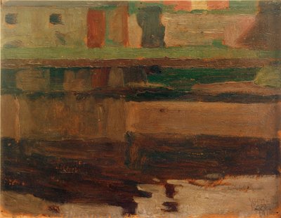 Huizen aan de Rivier I door Egon Schiele