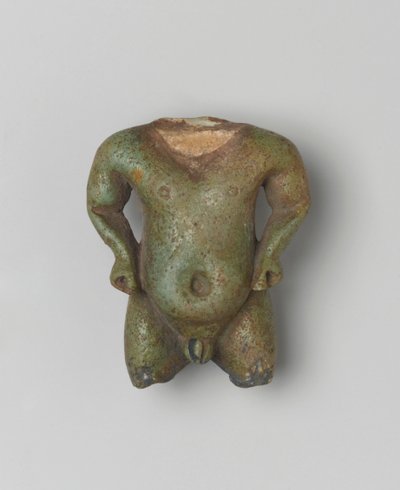 Fragmentarische amulet van Pataikos, 1539-30 v.Chr. door Egyptian School