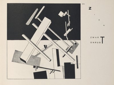 Over Twee Vierkanten, 1922 door Eliezer Markowich Lissitzky