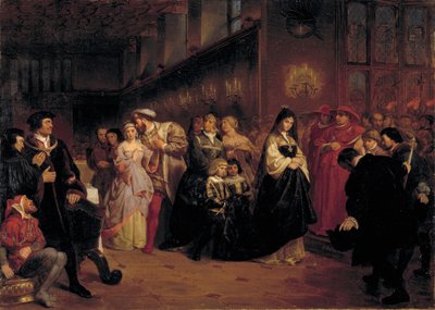 Het hofmaken van Anne Boleyn, 1846 door Emanuel Gottlieb Leutze