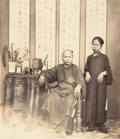 Annamitische Vrouwen, Cochinchina, 1866 door Emile Gsell