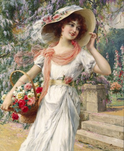 De bloementuin door Emile Vernon