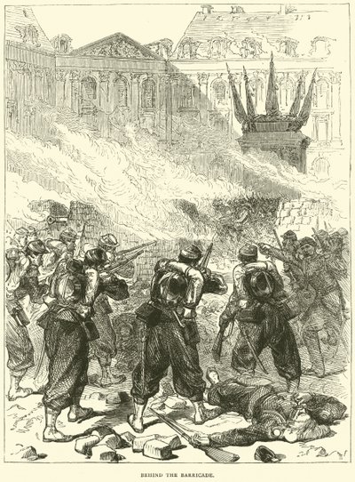 Achter de barricade, april 1871 door English School