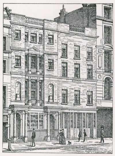 British Hotel, Cockspur Street, Londen door English School