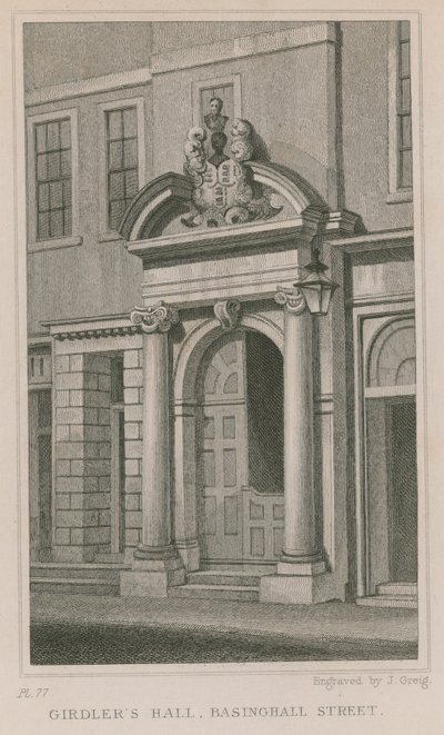 Girdlers Hall, Basinghall Street, Londen door English School